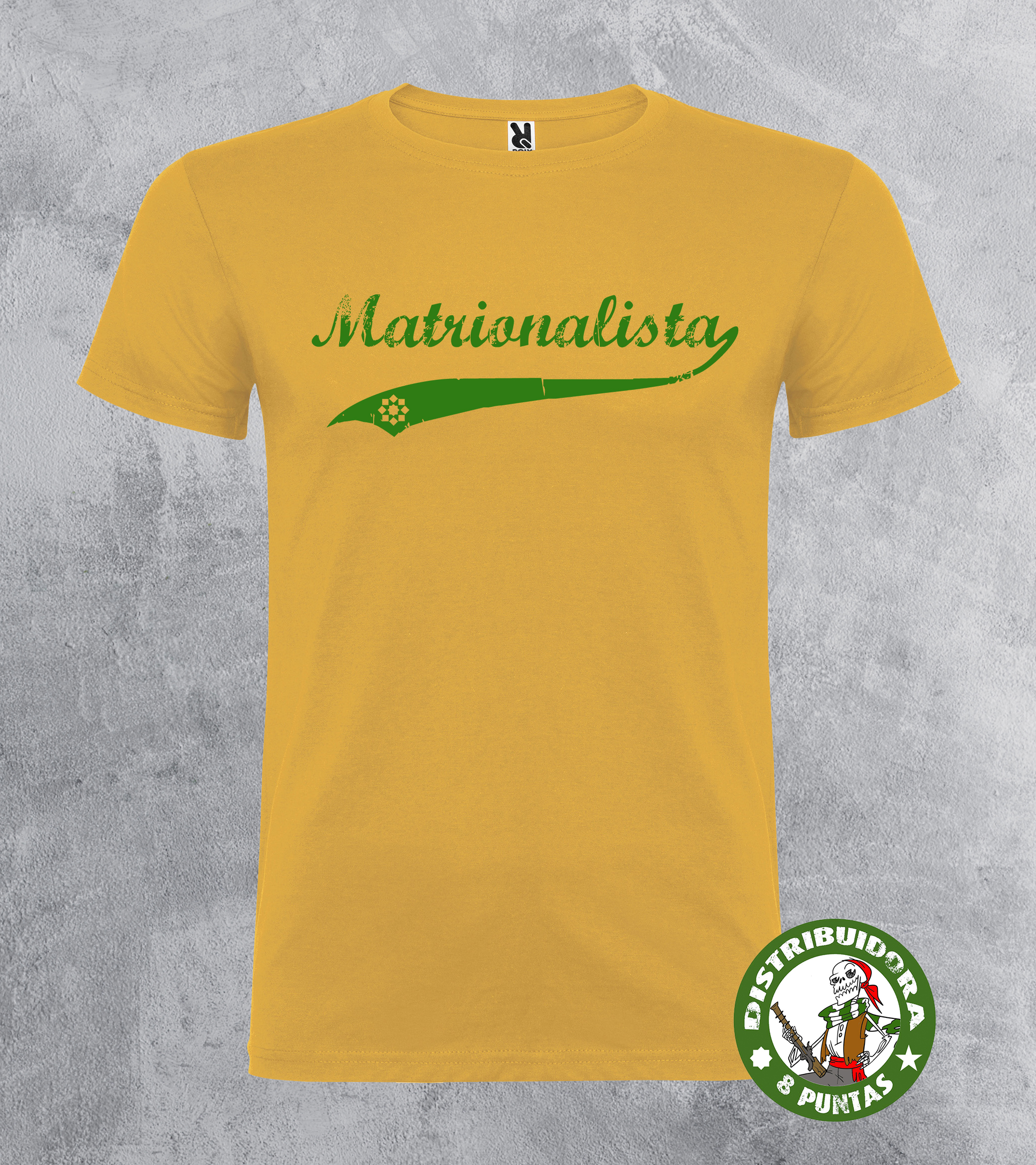 camiseta matrionalista ocre